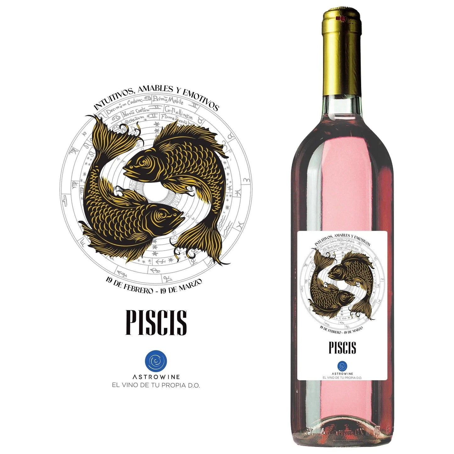 Vino del Zodiaco Piscis, Rosado tempranillo 2023, 75cl 13.5% vol-1