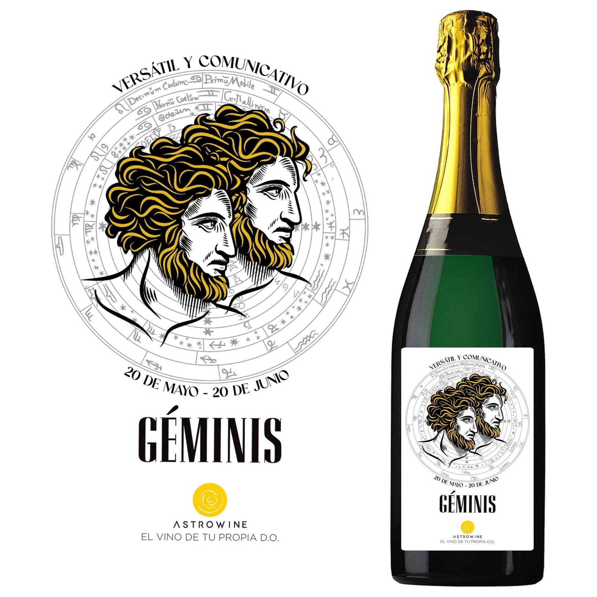 Vino del Zodiaco Geminis Espumoso Airen y Viura Cuvee Brut, 75 cl, 12% vol.-1