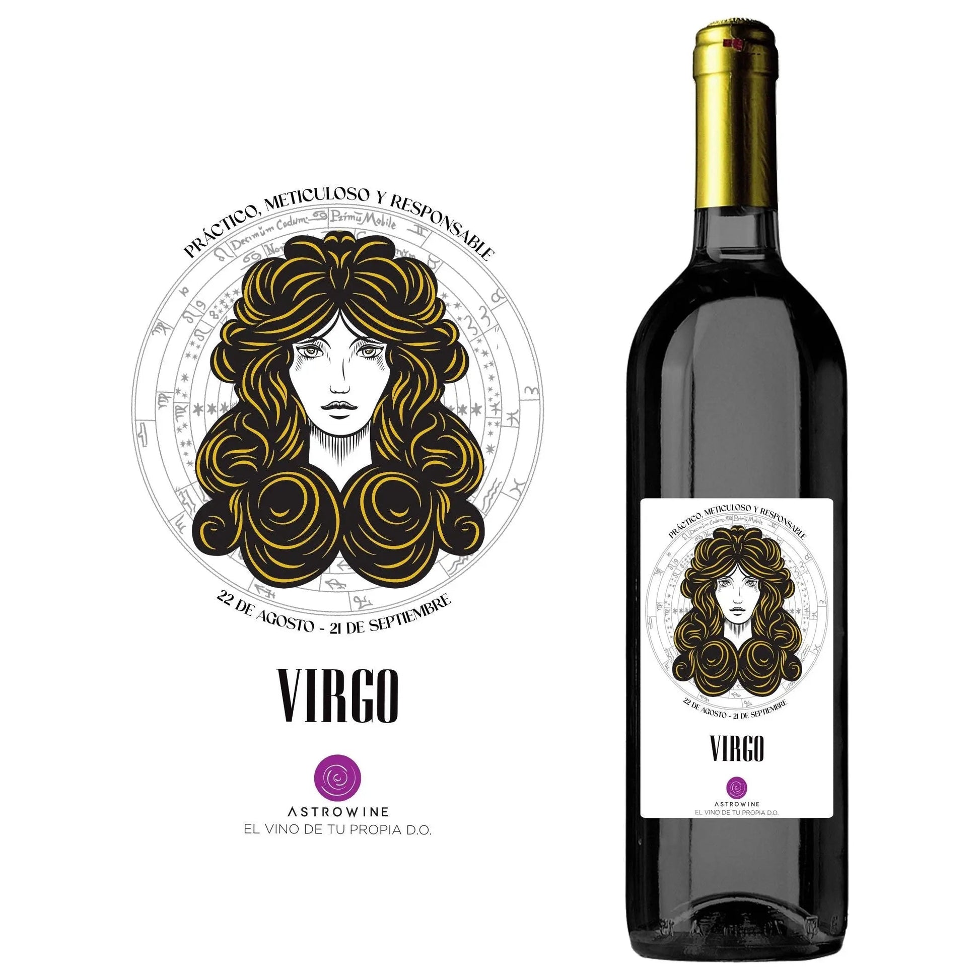 Vino del Zodiaco Virgo, tinto Crianza Cabernet y Tempranillo 2020 75cl 13.5%vol-1